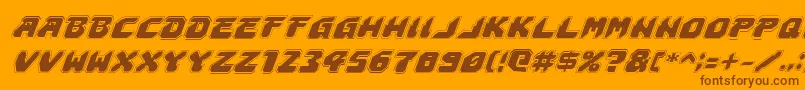 Astropolisai Font – Brown Fonts on Orange Background
