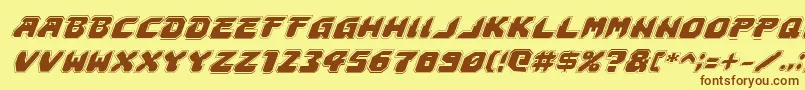 Astropolisai Font – Brown Fonts on Yellow Background