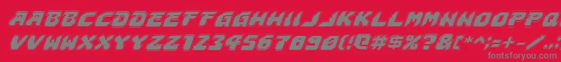 フォントAstropolisai – 赤い背景に灰色の文字