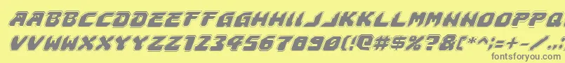 Astropolisai Font – Gray Fonts on Yellow Background