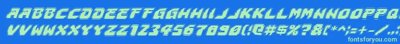 Astropolisai Font – Green Fonts on Blue Background