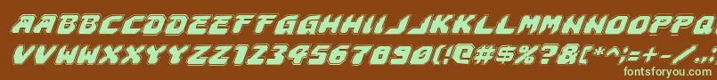 Шрифт Astropolisai – зелёные шрифты на коричневом фоне