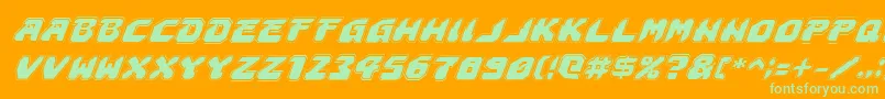 Astropolisai Font – Green Fonts on Orange Background