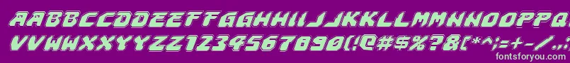 Astropolisai Font – Green Fonts on Purple Background