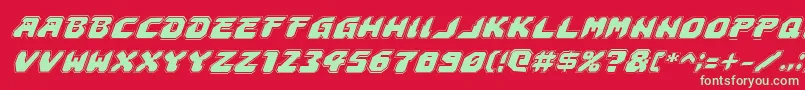 Astropolisai Font – Green Fonts on Red Background