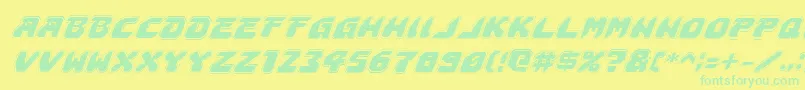 Astropolisai Font – Green Fonts on Yellow Background