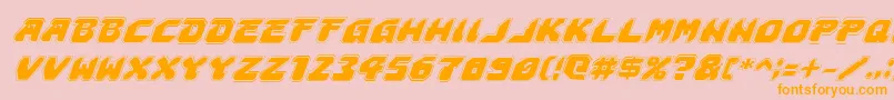 Astropolisai Font – Orange Fonts on Pink Background