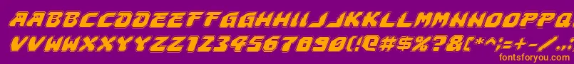 Astropolisai Font – Orange Fonts on Purple Background