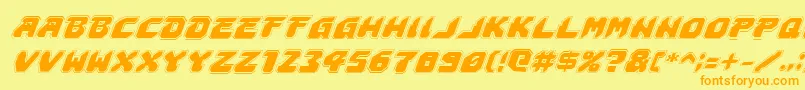 Astropolisai Font – Orange Fonts on Yellow Background