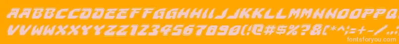 Astropolisai Font – Pink Fonts on Orange Background