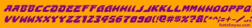 Astropolisai Font – Purple Fonts on Orange Background