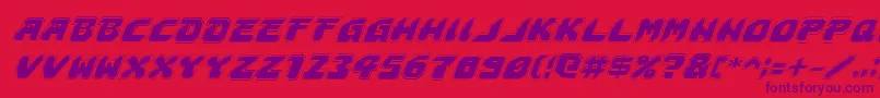 Astropolisai Font – Purple Fonts on Red Background