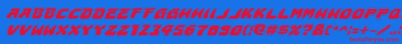 Astropolisai Font – Red Fonts on Blue Background