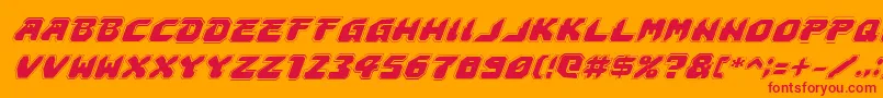 Astropolisai Font – Red Fonts on Orange Background