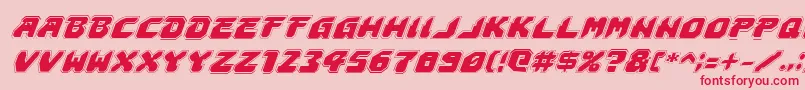 Astropolisai-Schriftart – Rote Schriften auf rosa Hintergrund
