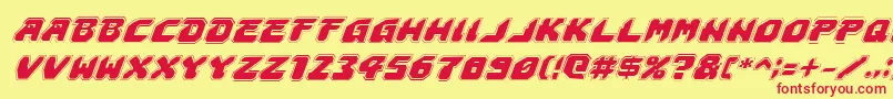 Astropolisai Font – Red Fonts on Yellow Background