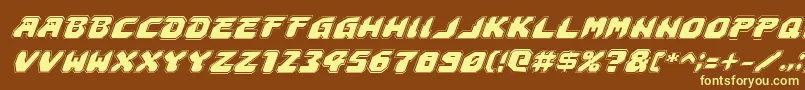 Astropolisai Font – Yellow Fonts on Brown Background