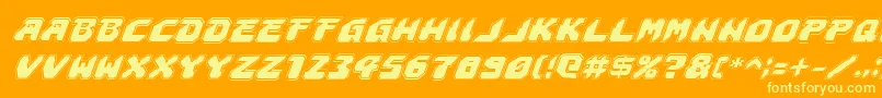 Astropolisai Font – Yellow Fonts on Orange Background