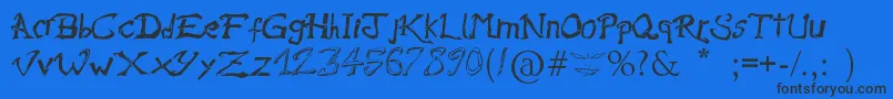 RaslaniAmesBrisees Font – Black Fonts on Blue Background