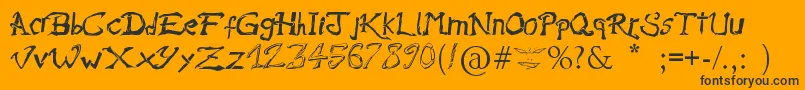 RaslaniAmesBrisees Font – Black Fonts on Orange Background