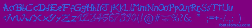 RaslaniAmesBrisees Font – Blue Fonts on Purple Background