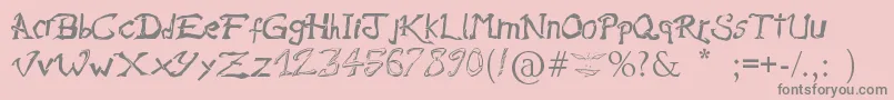 RaslaniAmesBrisees Font – Gray Fonts on Pink Background