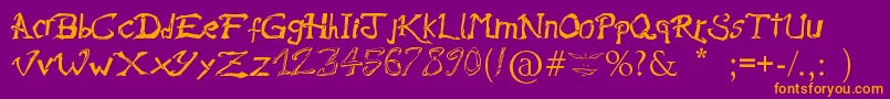 RaslaniAmesBrisees Font – Orange Fonts on Purple Background