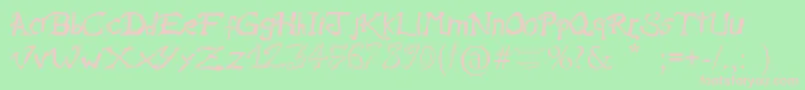 RaslaniAmesBrisees Font – Pink Fonts on Green Background