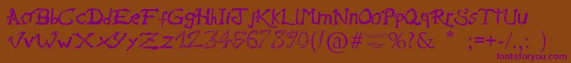 RaslaniAmesBrisees Font – Purple Fonts on Brown Background