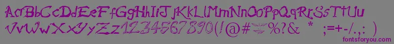 RaslaniAmesBrisees Font – Purple Fonts on Gray Background