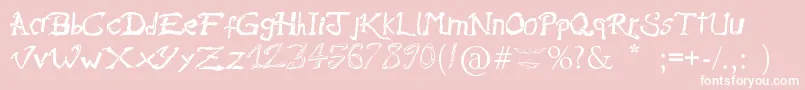 RaslaniAmesBrisees Font – White Fonts on Pink Background