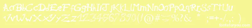 RaslaniAmesBrisees Font – White Fonts on Yellow Background