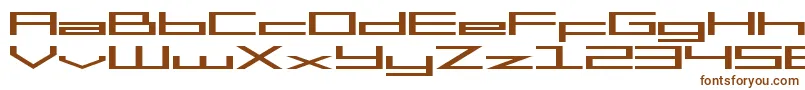 Mgs2menu-Schriftart – Braune Schriften auf weißem Hintergrund