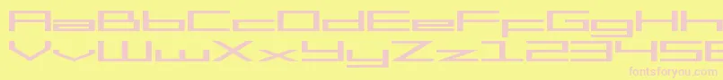 Mgs2menu-fontti – vaaleanpunaiset fontit keltaisella taustalla