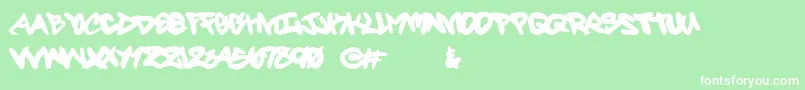 Fortyscript Font – White Fonts on Green Background