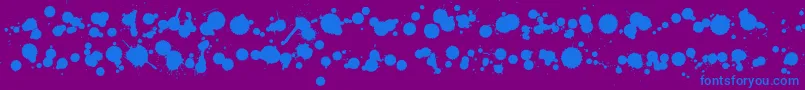 WcRhesusBBta-Schriftart – Blaue Schriften auf violettem Hintergrund