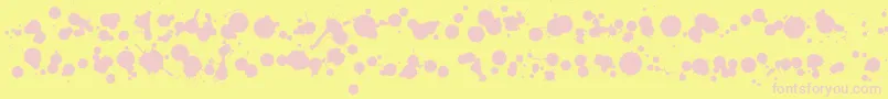 WcRhesusBBta Font – Pink Fonts on Yellow Background