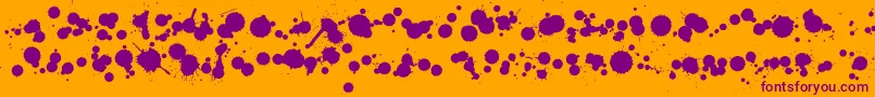 WcRhesusBBta-Schriftart – Violette Schriften auf orangefarbenem Hintergrund