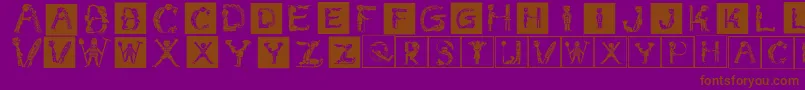 Childrensalphabet Font – Brown Fonts on Purple Background