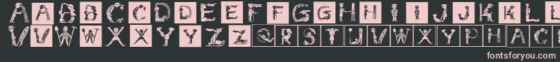 Childrensalphabet Font – Pink Fonts on Black Background