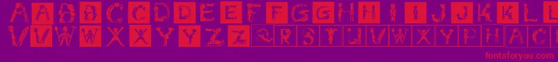 Childrensalphabet Font – Red Fonts on Purple Background