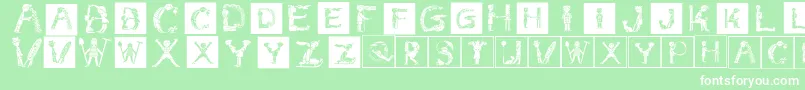 fuente Childrensalphabet – Fuentes Blancas Sobre Fondo Verde