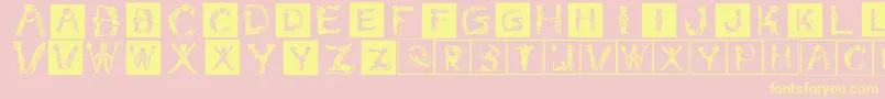 Childrensalphabet Font – Yellow Fonts on Pink Background