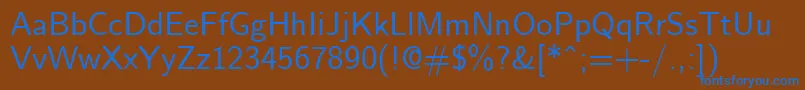 Шрифт NovaNormala – синие шрифты на коричневом фоне