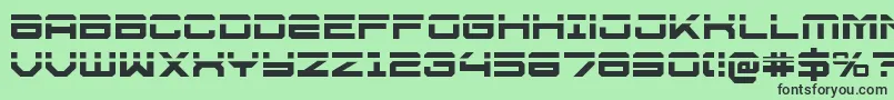 U.S.S.DallasLaser Font – Black Fonts on Green Background