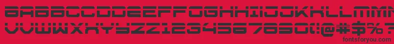 U.S.S.DallasLaser Font – Black Fonts on Red Background