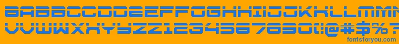 U.S.S.DallasLaser Font – Blue Fonts on Orange Background