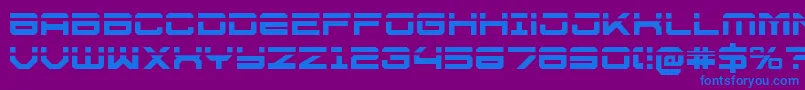 U.S.S.DallasLaser Font – Blue Fonts on Purple Background