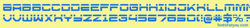 U.S.S.DallasLaser Font – Blue Fonts on Yellow Background