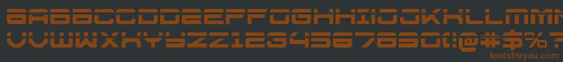 Шрифт U.S.S.DallasLaser – коричневые шрифты на чёрном фоне